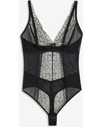 bonprix - Stringbody Ohne Bügel Mit Edler Stickerei - Lyst