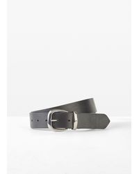 bonprix - Leren Riem Met Metalen Gesp - Lyst