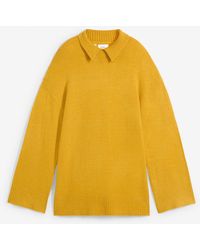 bonprix - Pull Oversize À Col Roulé Ouvert Et Fentes Latérales - Lyst