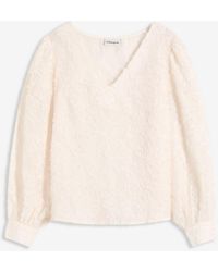 bonprix - Bluse Mit Floralem Strukturmuster - Lyst