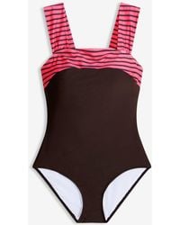 bonprix - Corrigerend Badpak Met Brede Bandjes, Medium Corrigerend - Lyst