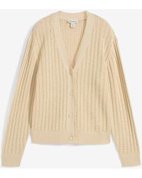 bonprix - Ajour-Strickjacke Mit Leinenanteil - Lyst
