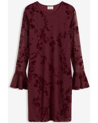 bonprix - Mini Jurk Met Mesh - Lyst