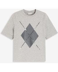 bonprix - Maglia A Mezze Maniche Con Paillettes E Stampa - Lyst