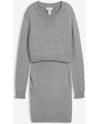 bonprix - 2-Teiliges Umstandsset Aus Pullover Und Rock Aus Baumwolle Mit Glanzgarn - Lyst