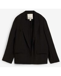 bonprix - Blazer Aus Aus Strukturiertem Crinkle-Viskose-Mix - Lyst