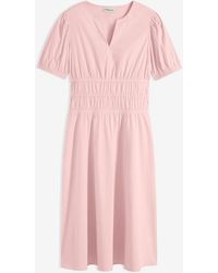 bonprix - Abito Midi Con Vita Elasticizzata Arricciata - Lyst