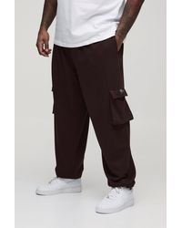 BoohooMAN - Plus Oversize Cargo-Jogginghose - Lyst