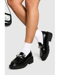 Boohoo - Chunky T Bar Loafers - Lyst