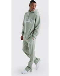 BoohooMAN - Oversized Official Spray Print Tracksuit - Lyst