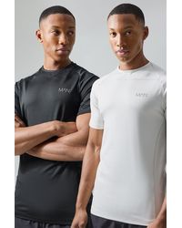 Boohoo - Active Camo Muscle Fit Raglan T-shirt 2 Pack - Lyst
