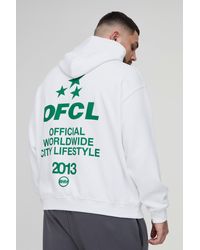 BoohooMAN - Plus Oversize Hoodie mit Official Sternen-Print - Lyst