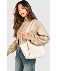 Boohoo - Ruched Detail Tote Bag - Lyst
