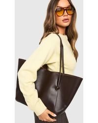 Boohoo - Large Structured Tote Bag - Lyst