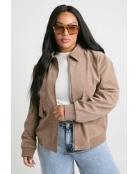 Boohoo - Plus Suede Oversized Jacket - Lyst