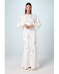 Coast - Premium Beaded Floral Embellished Long Sleeve Wedding Dress - Lyst