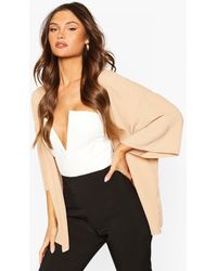 Boohoo Chiffon Kimono - Natural