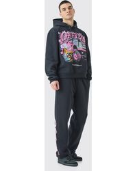 BoohooMAN - Tall Offcl Trucker Oversized Hooded Tracksuit - Lyst