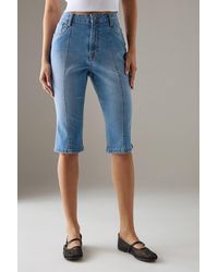 Warehouse - Denim Capri - Lyst