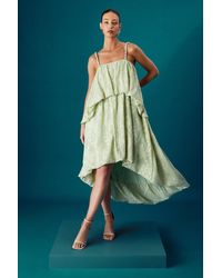 Coast - Muse Strappy Jacquard Maxi Dress With High Low Hem - Lyst
