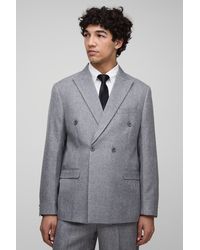 BoohooMAN - Oversized Double Breasted Suit Blazer - Lyst