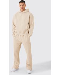 Boohoo - Oversized Boxy Quilted Embroided Hooded Tracksuit - Lyst