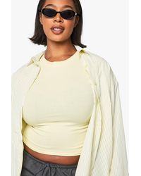 Boohoo - Plus Basics Fitted Top - Lyst