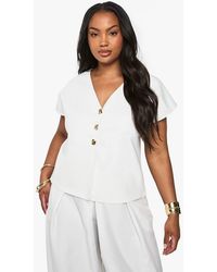 Boohoo - Plus Button Structured Waistcoat - Lyst