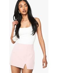 Boohoo - Split Front Micro Mini Skirt - Lyst