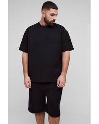 BoohooMAN - Plus Oversize Scuba T-Shirt & Shorts - Lyst