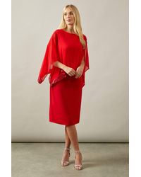 Wallis - Petite Occasion Sequin Overlay Formal Midi Dress - Lyst