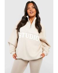 DSGN Studio - Plus Script Half Zip Sweatshirt - Lyst