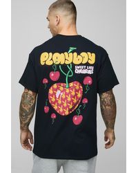BoohooMAN - Oversize T-Shirt mit lizenziertem Playboy-Print - Lyst