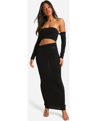 Boohoo - Cut Out Slinky Long Sleeve Maxi Dress - Lyst