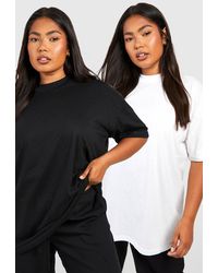 Boohoo - Basics Plus 2 Pack Oversized T-Shirt - Lyst