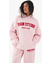 Boohoo - Sudadera Oversize Con Capucha Y Estampado Dsgn Studio - Lyst