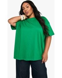 Boohoo - Basics Plus Super Oversized Crew Neck Basic Cotton T-Shirt - Lyst