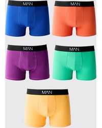 BoohooMAN - 5 Pack Coloured Boxers - Lyst