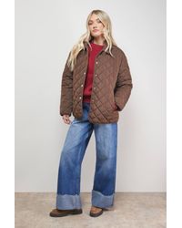 Oasis - Padded Cord Collar Jacket - Lyst