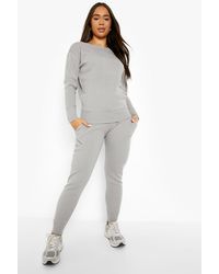 Boohoo Knitted Tracksuit - Grey