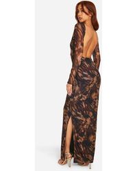Boohoo Embroidered Mesh Sheer Maxi Dress in Black | Lyst Boohoo Embroidered Mesh Sheer Maxi Dress in Black | Lyst