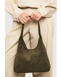Boohoo - Faux Suede Structured Shoulder Bag - Lyst