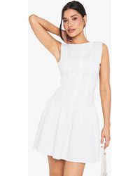 Boohoo - Tall Drop Waist Shift Mini Dress - Lyst