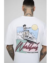 BoohooMAN - Tall Worldwide Beach Retro Print Regular Fit T-shirt - Lyst