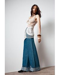 Nasty Gal - Premium Crochet Embroidered Patched Scoop Neck Mini Dress - Lyst