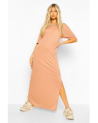 ruffle plunge split leg maxi dress