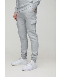 Boohoo - Pantalón Deportivo Tall Básico Cargo Pitillo De 330G/M2 - Lyst