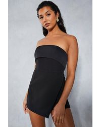MissPap - Fold Over Corset Skort Romper - Lyst