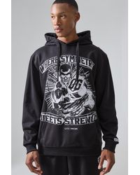 Boohoo - Man Active X Og Gym Oversized Graphic Hoodie - Lyst