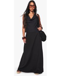 Boohoo - Linen Look A Line Maxi Skirt - Lyst